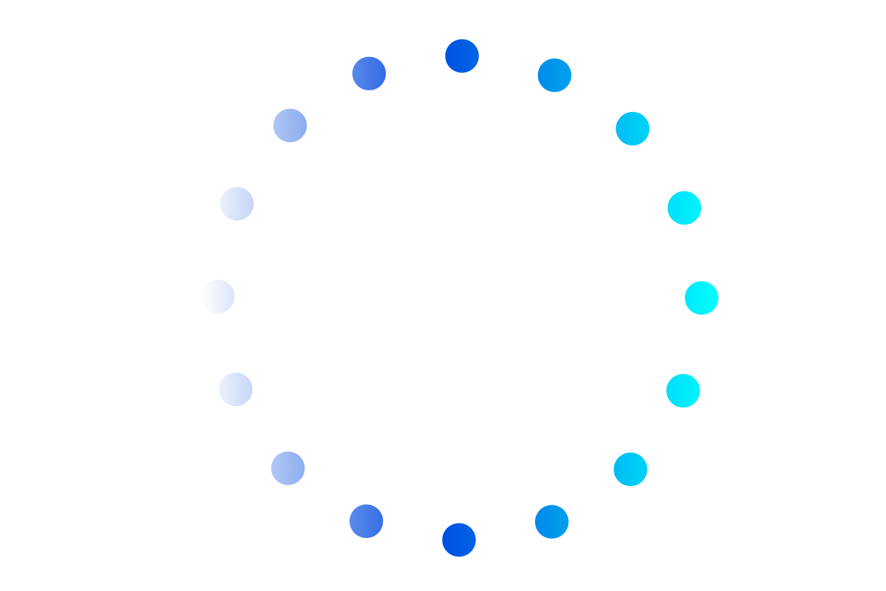 gradient circle of tiny circles