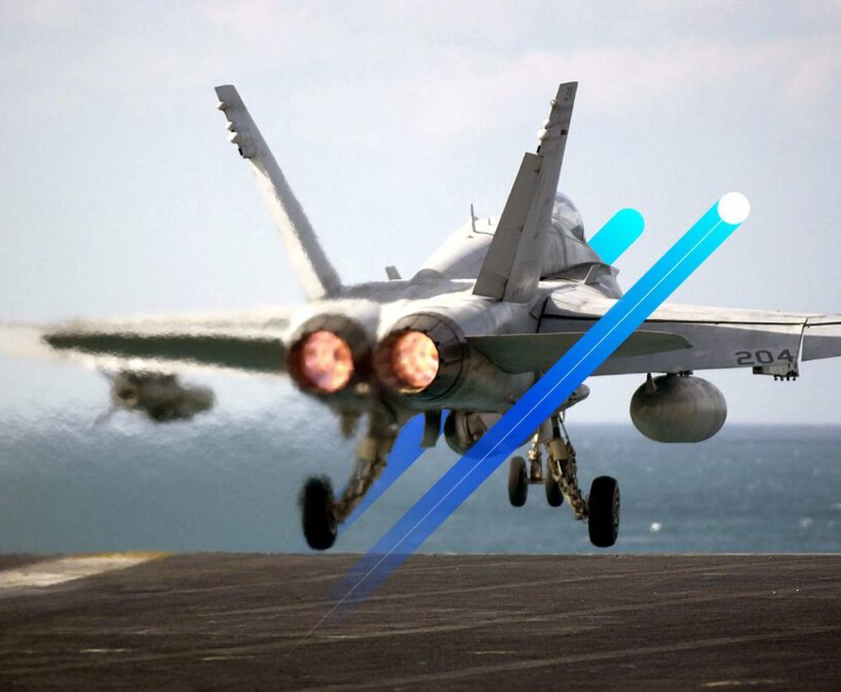 Fighter jet with after burner taking of a fighter dek ship